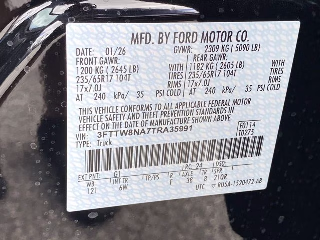 2026 Shadow Black Ford Maverick Tremor AWD Truck