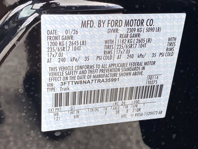 2026 Shadow Black Ford Maverick Tremor AWD Truck