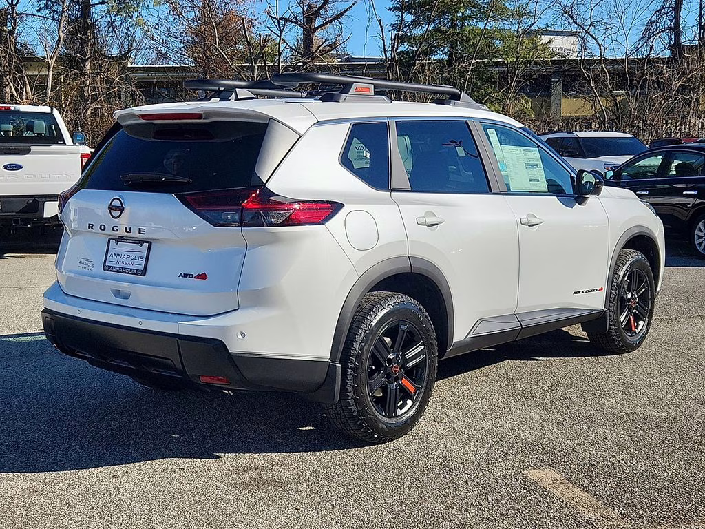 2026 Everest White Pearl Tricoat Nissan Rogue Rock Creek AWD SUV
