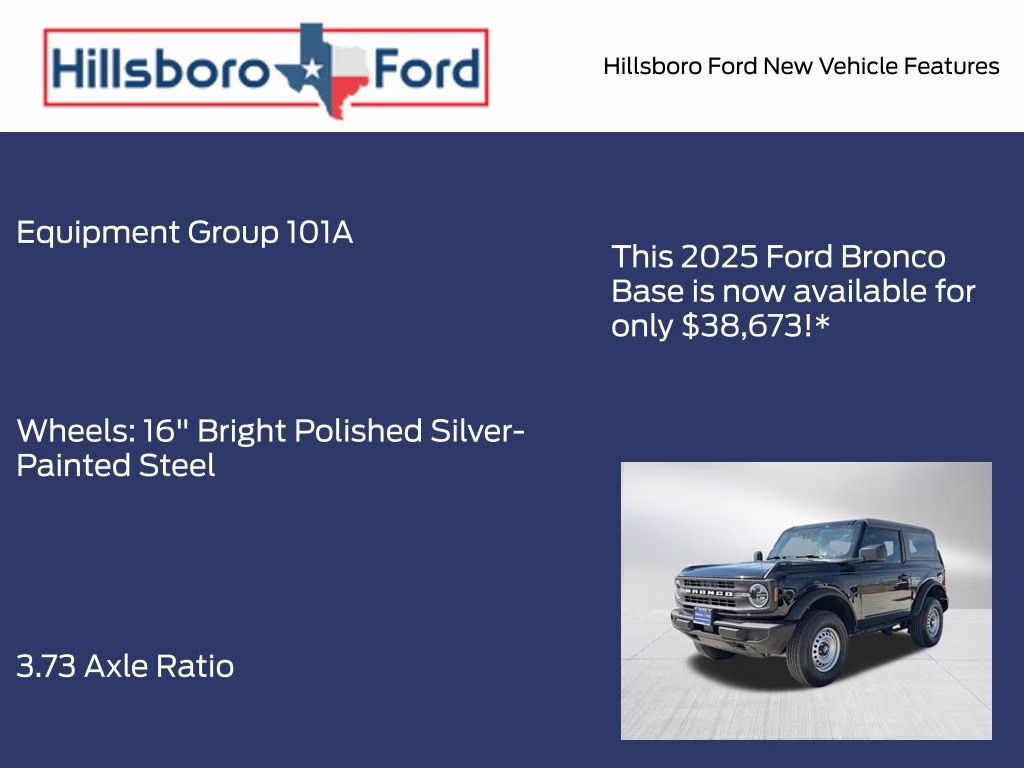 2025 Shadow Black Ford Bronco Base 4X4 SUV