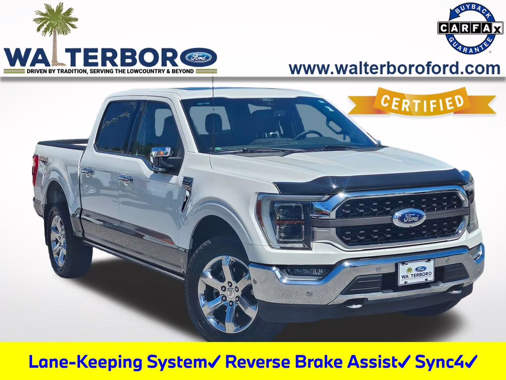 2022 Star White Metallic Tri-Coat Ford F-150 King Ranch 4X4 Truck