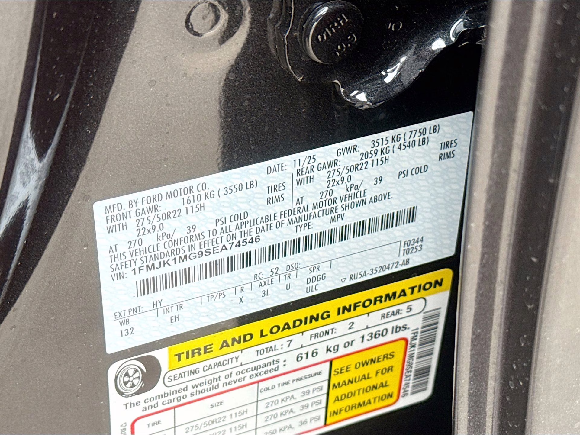 2025 Dark Matter Gray Metallic Ford Expedition Max Platinum 4X4 SUV