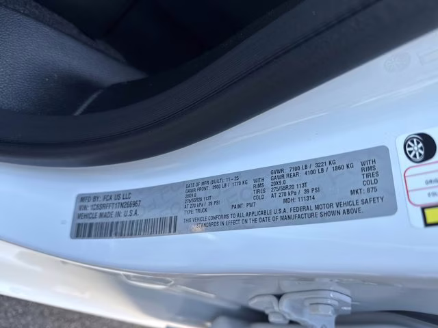 2026 Bright White Clearcoat Ram 1500 Big Horn 4X4 Truck