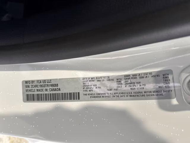 2026 Bright White Clearcoat Chrysler Pacifica Select FWD Van