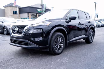 2021 Super Black Nissan Rogue S AWD SUV