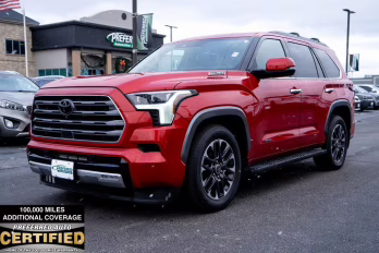 2023 Supersonic Red Toyota Sequoia Limited 4X4 SUV
