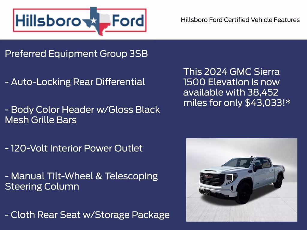 2024 Summit White GMC Sierra 1500 Elevation 4X4 Truck