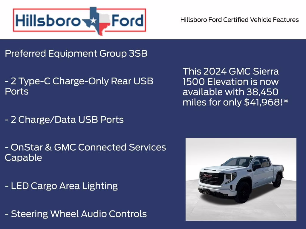 2024 Summit White GMC Sierra 1500 Elevation 4X4 Truck