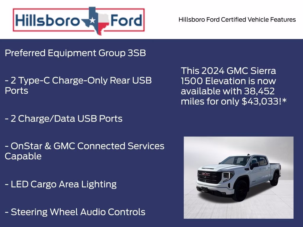 2024 Summit White GMC Sierra 1500 Elevation 4X4 Truck