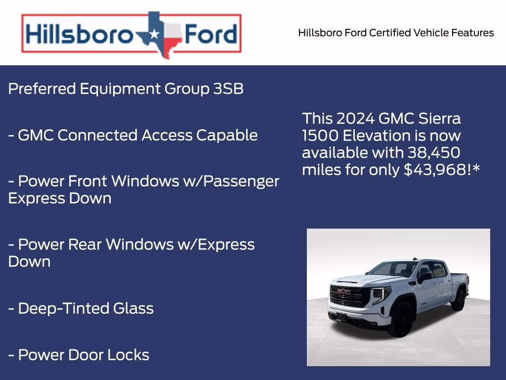 2024 Summit White GMC Sierra 1500 Elevation 4X4 Truck