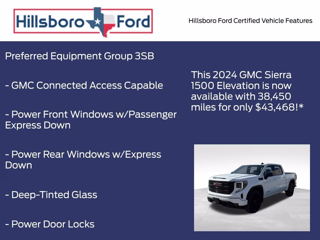 2024 Summit White GMC Sierra 1500 Elevation 4X4 Truck