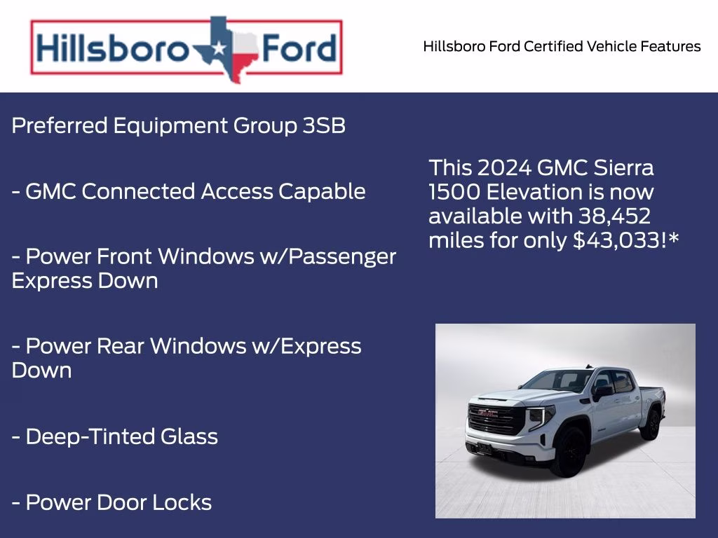 2024 Summit White GMC Sierra 1500 Elevation 4X4 Truck