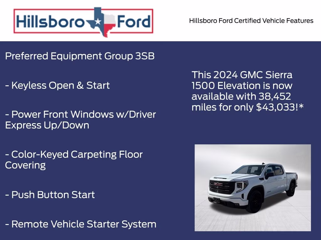 2024 Summit White GMC Sierra 1500 Elevation 4X4 Truck