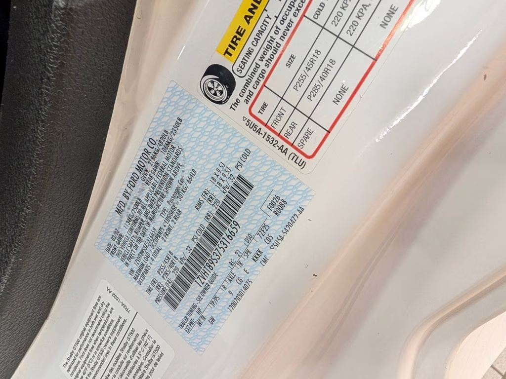 2007 White Ford Mustang Shelby GT500 RWD Convertible