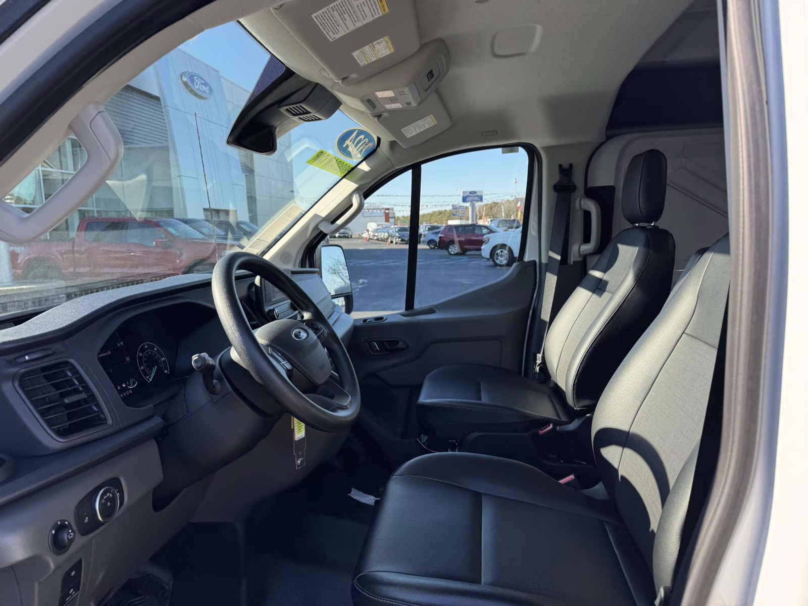 2024 White Ford Transit Cargo Van T-250 130 Low Rf 9070 GVWR RWD RWD Van