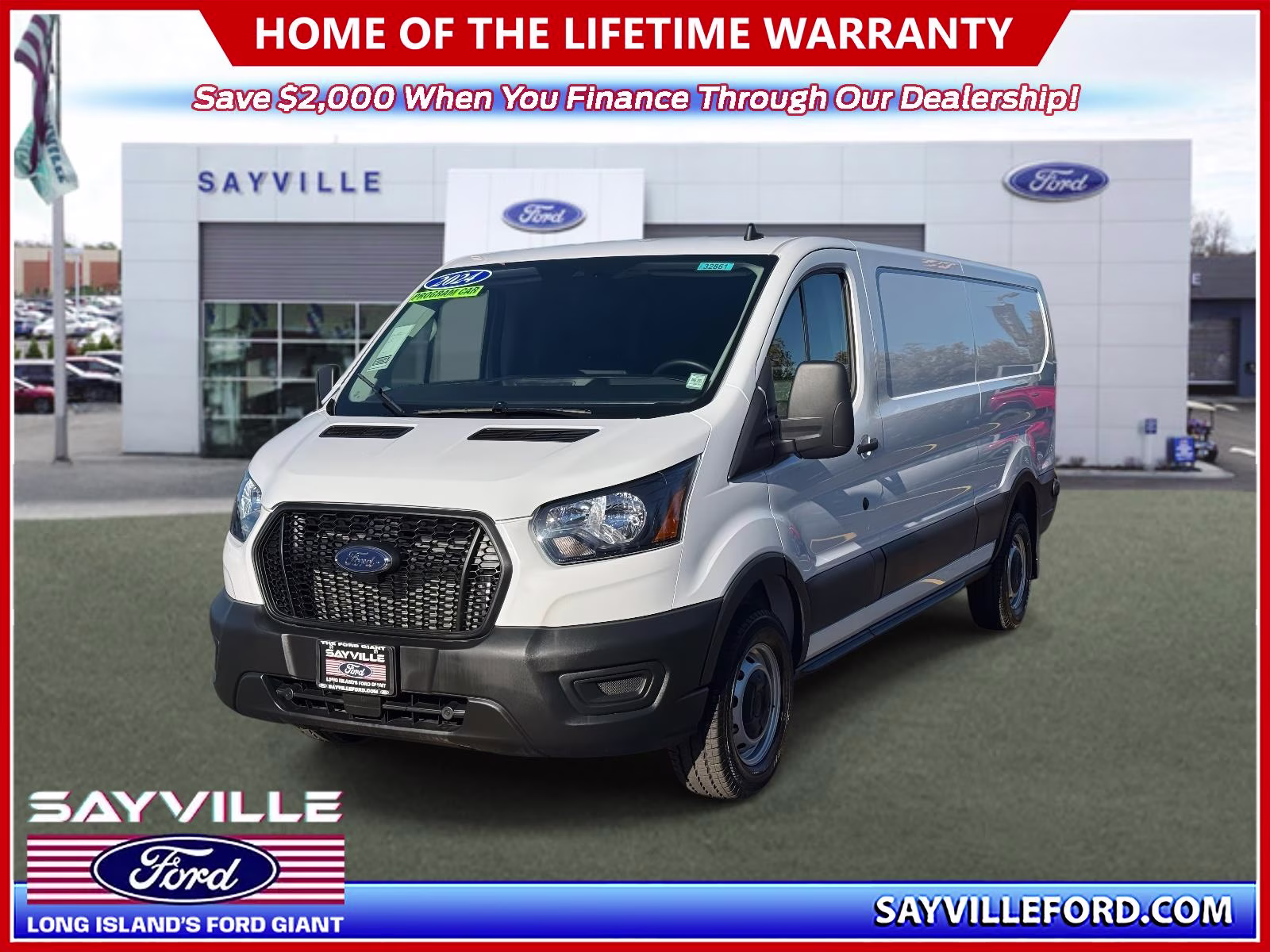 2024 Oxford White Ford Transit Cargo Van T-250 148 Low Rf 9070 GVWR RWD RWD Van