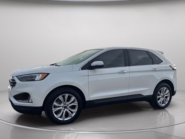 2022 White Metallic Ford Edge Titanium AWD SUV