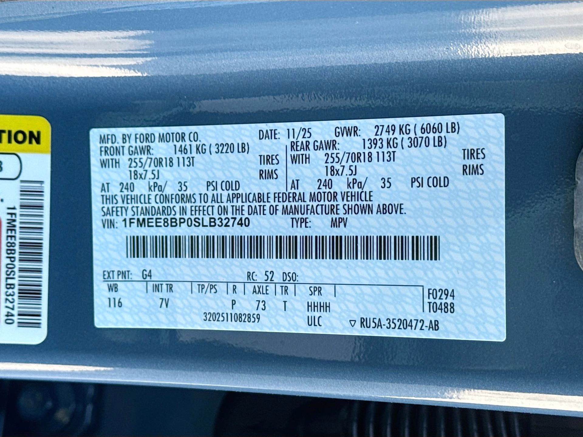 2025 Azure Gray Metallic Tri-Coat Ford Bronco Outer Banks 4X4 SUV