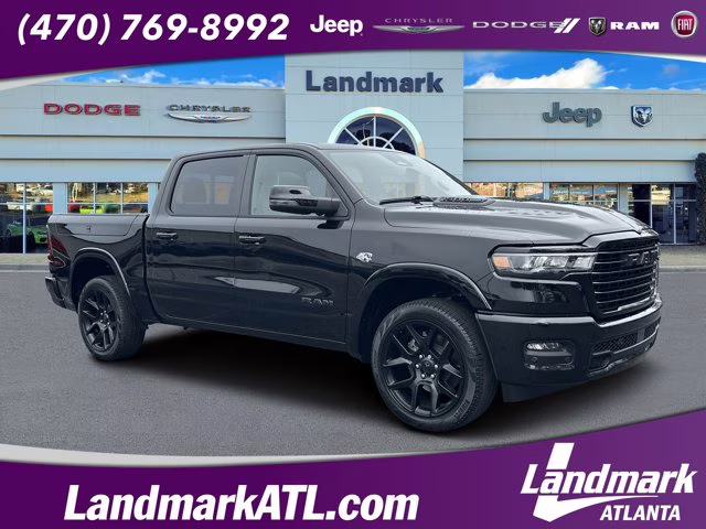 2026 Diamond Black Crystal Pearlcoat Ram 1500 Laramie 4X4 Truck