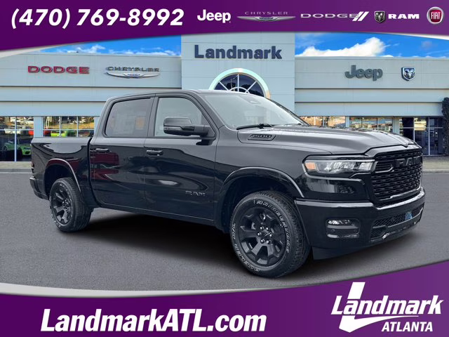 2026 Diamond Black Crystal Pearlcoat Ram 1500 Big Horn 4X4 Truck
