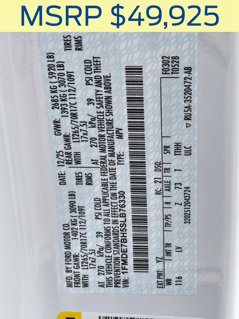 2025 Oxford White Ford Bronco Big Bend 4X4 SUV