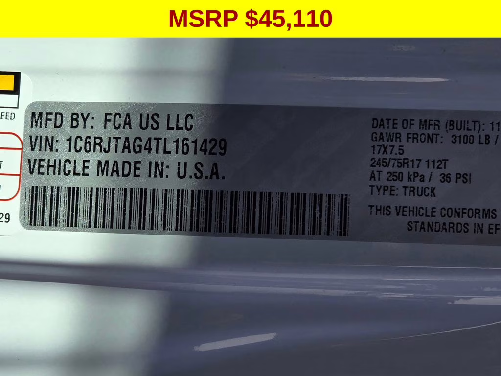 2026 Bright White Clearcoat Jeep Gladiator Sport 4X4 Truck