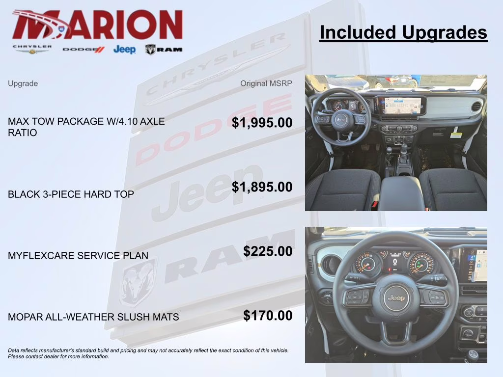 2026 Bright White Clearcoat Jeep Gladiator Sport 4X4 Truck