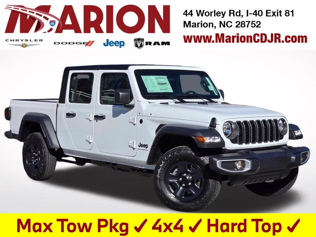 2026 Bright White Clearcoat Jeep Gladiator Sport 4X4 Truck