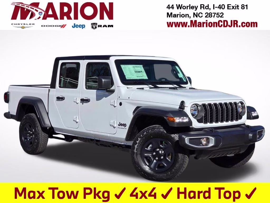 2026 Bright White Clearcoat Jeep Gladiator Sport 4X4 Truck