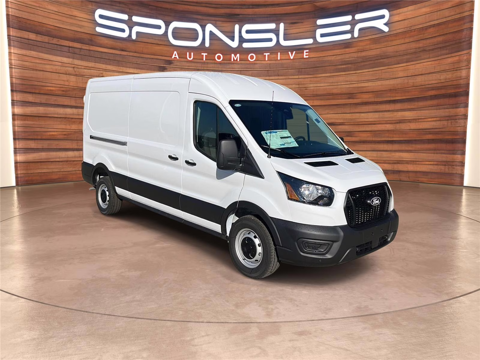 2026 Oxford White Ford Transit Cargo Van MED. ROOF, RWD RWD Van