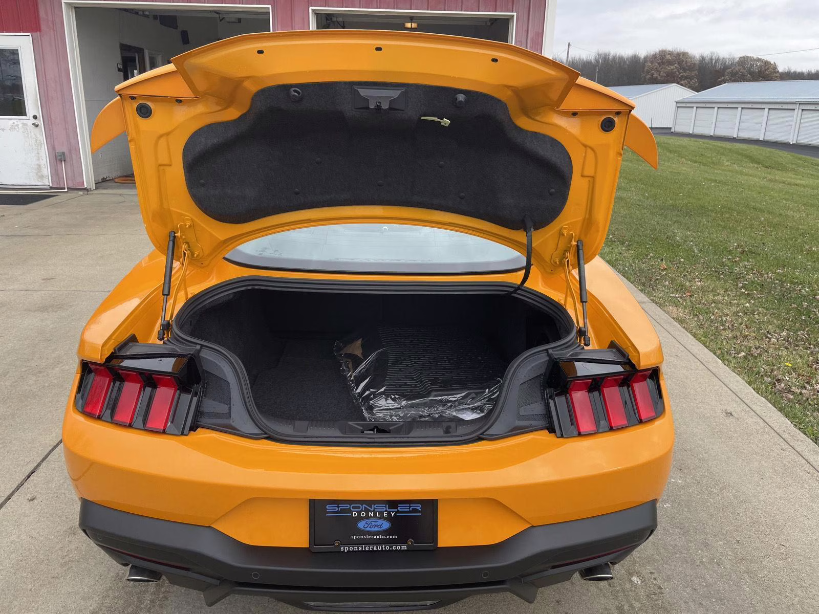 2026 Orange Fury Metallic Tri-Coat Ford Mustang EcoBoost RWD Fastback