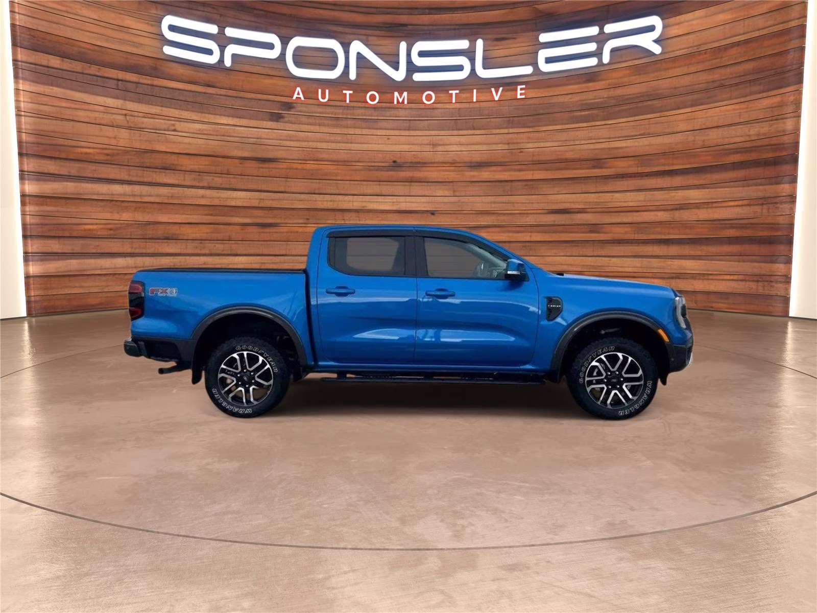 2024 Velocity Blue Ford Ranger LARIAT 4X4 Truck