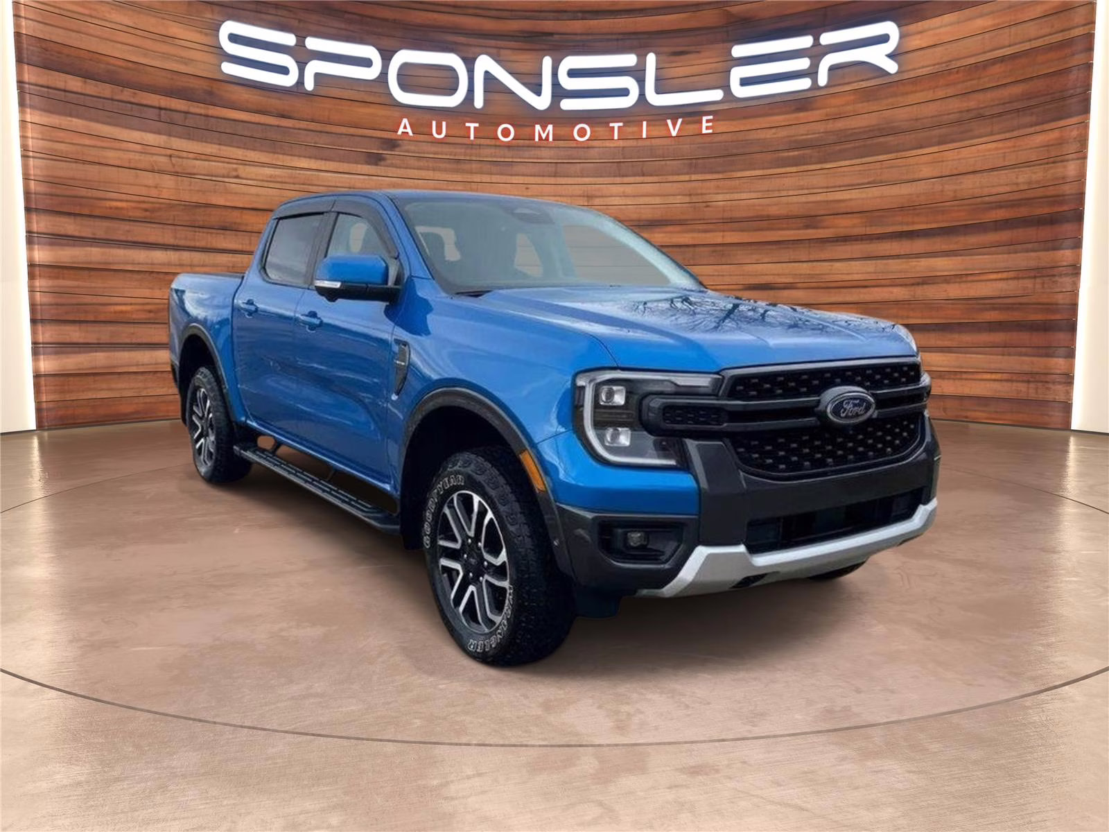 2024 Velocity Blue Ford Ranger LARIAT 4X4 Truck