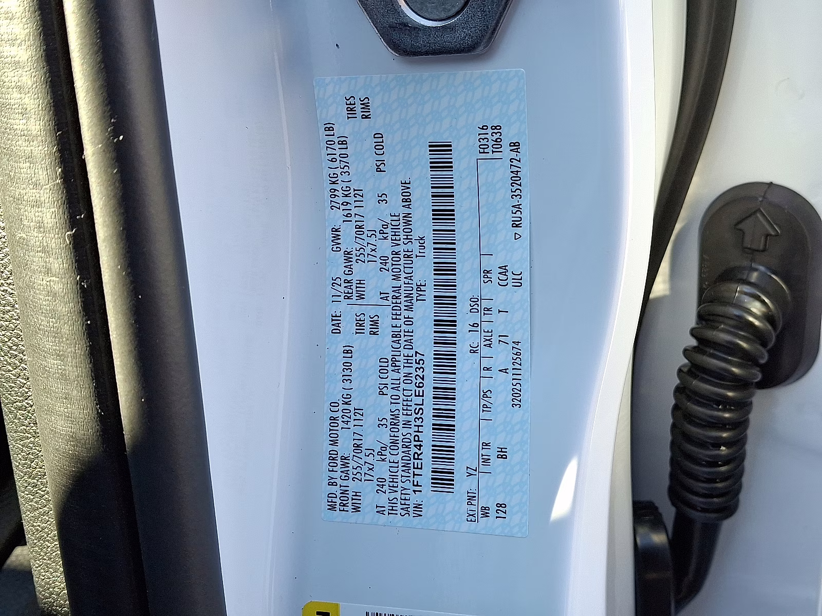 2025 Oxford White - YZ Ford Ranger XL 4X4