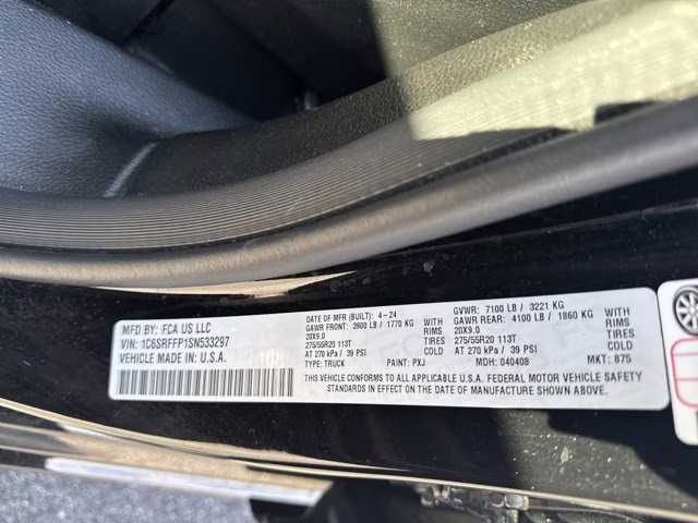 2025 Diamond Black Crystal Pearlcoat Ram 1500 Big Horn 4X4 Truck