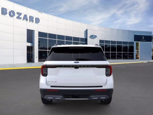 2026 Star White Metallic Tri-Coat Ford Explorer Active RWD SUV