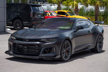 2024 Panther Black Matte Chevrolet Camaro ZL1 "Panther Edition", Manual and Moonroof Sedan