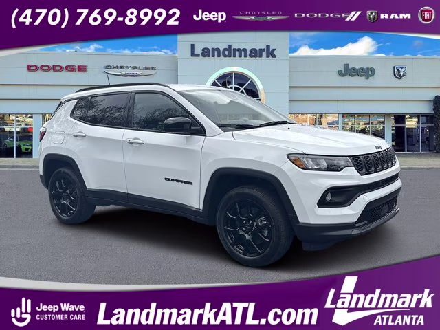 2026 Bright White Clearcoat Jeep Compass Latitude Altitude 4X4 SUV