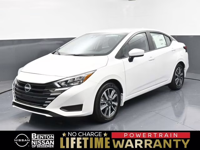 2025 Aspen White Tricoat Nissan Versa 1.6 SV FWD Sedan