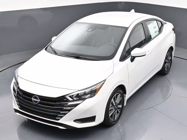 2025 Aspen White Tricoat Nissan Versa 1.6 SV FWD Sedan