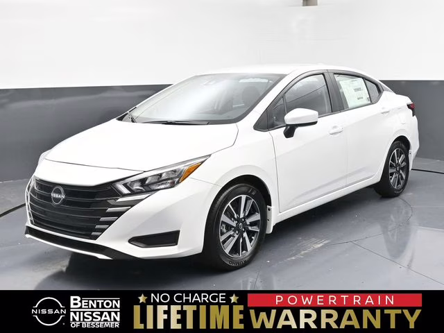 2025 Aspen White Tricoat Nissan Versa 1.6 SV FWD Sedan