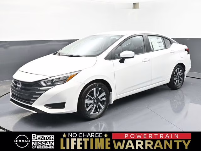 2025 Aspen White Tricoat Nissan Versa 1.6 SV FWD Sedan