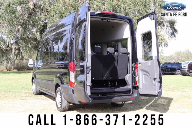 2024 Black Ford Transit Passenger Wagon XLT IN RENTAL AWD Van