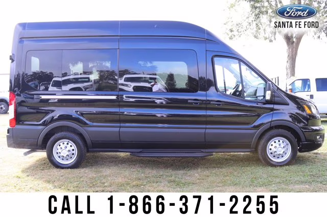 2024 Black Ford Transit Passenger Wagon XLT IN RENTAL AWD Van