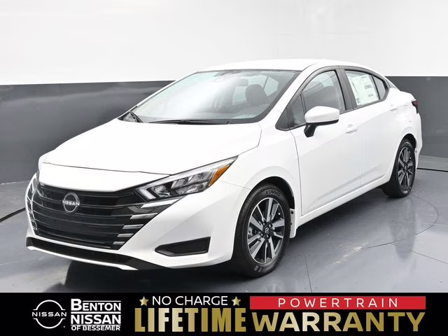 2025 Aspen White Tricoat Nissan Versa 1.6 SV FWD Sedan