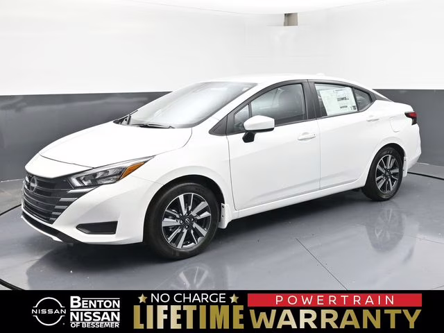 2025 Aspen White Tricoat Nissan Versa 1.6 SV FWD Sedan