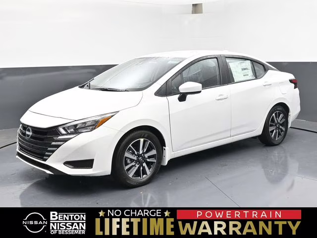 2025 Aspen White Tricoat Nissan Versa 1.6 SV FWD Sedan