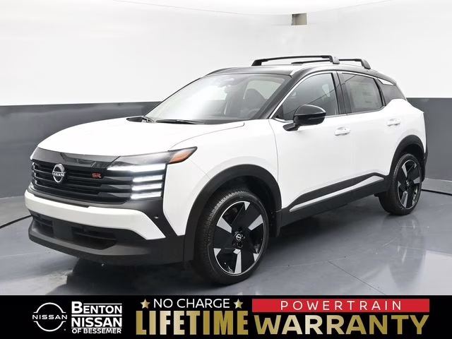 2026 Aspen White/Super Black Nissan Kicks SR FWD SUV