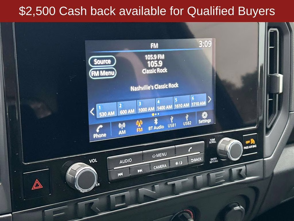 2026 Glacier White Nissan Frontier S 4X4 Truck