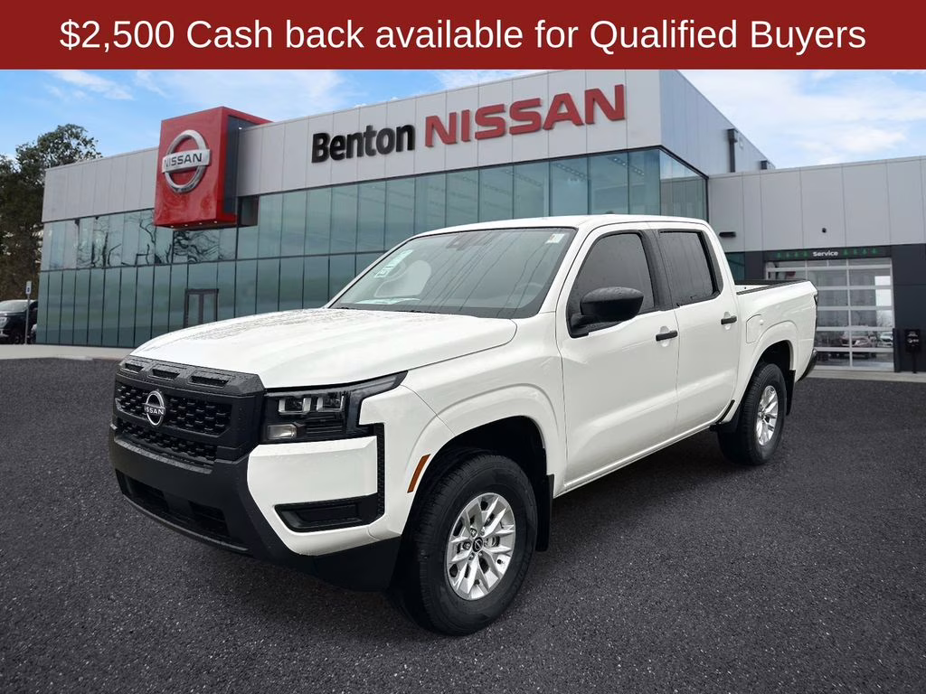 2026 Glacier White Nissan Frontier S 4X4 Truck